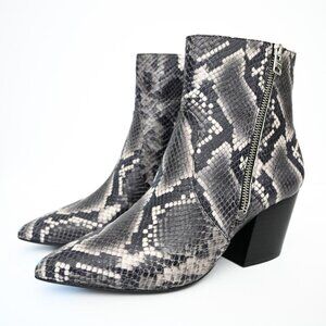 AllSaints Snake Skin Booties